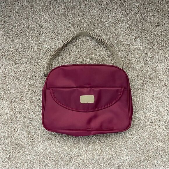 Burgundy Small Travel Cosmetic Bag - Picture 1 of 3